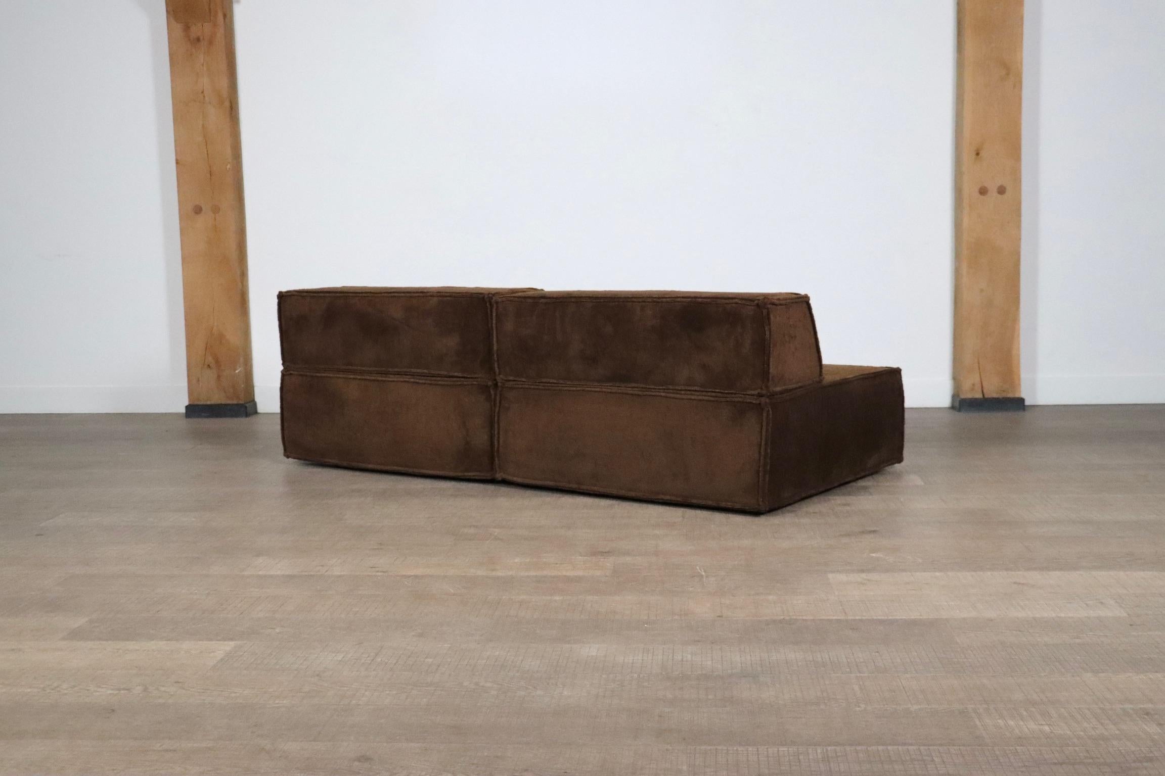 Late 20th Century COR Trio Modular Sofa In Brown Teddy By Team Form AG, 1970s