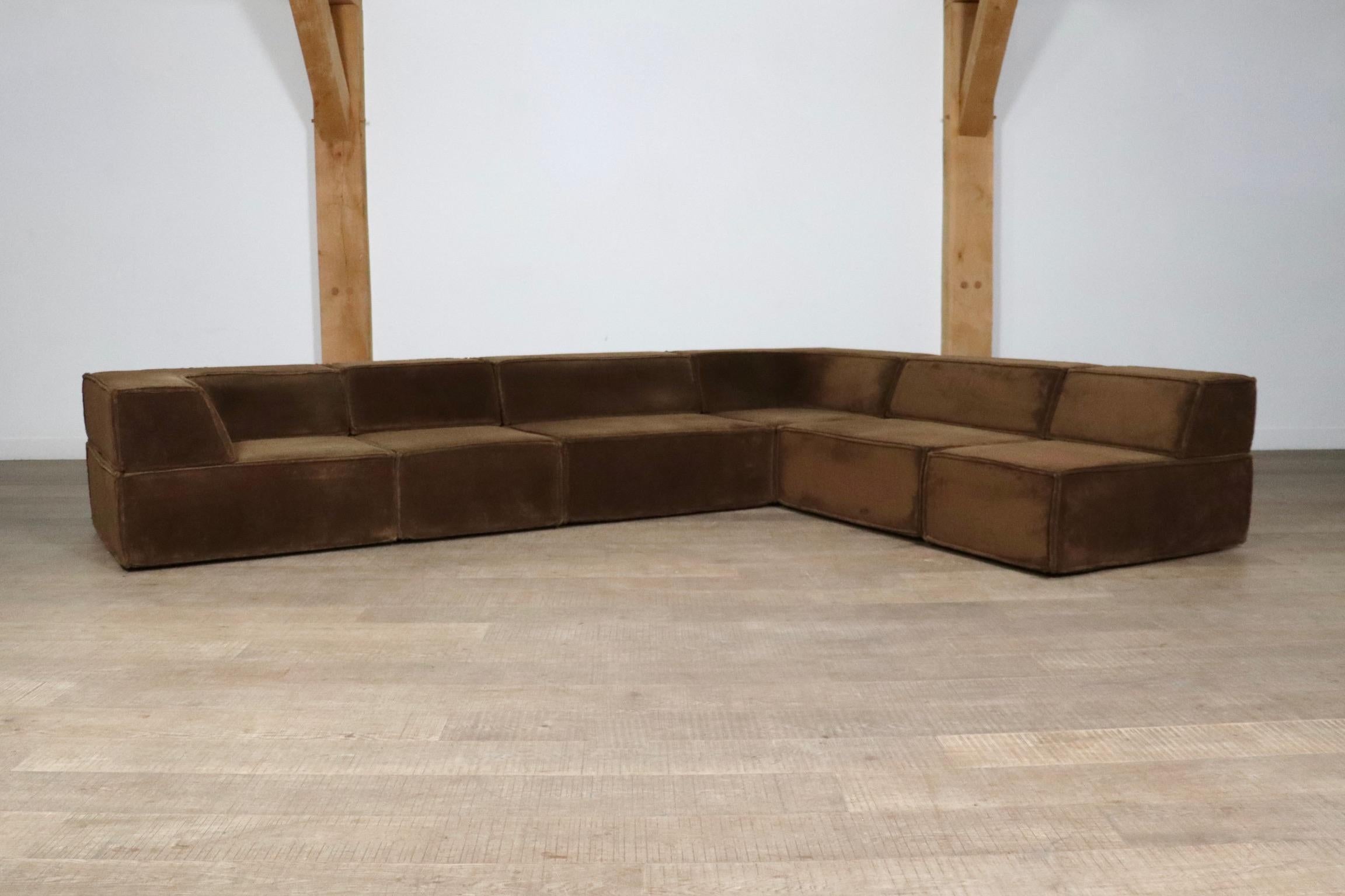 CORS Canapé modulable Trio en Teddy Brown par Team Form AG, années 1970 3