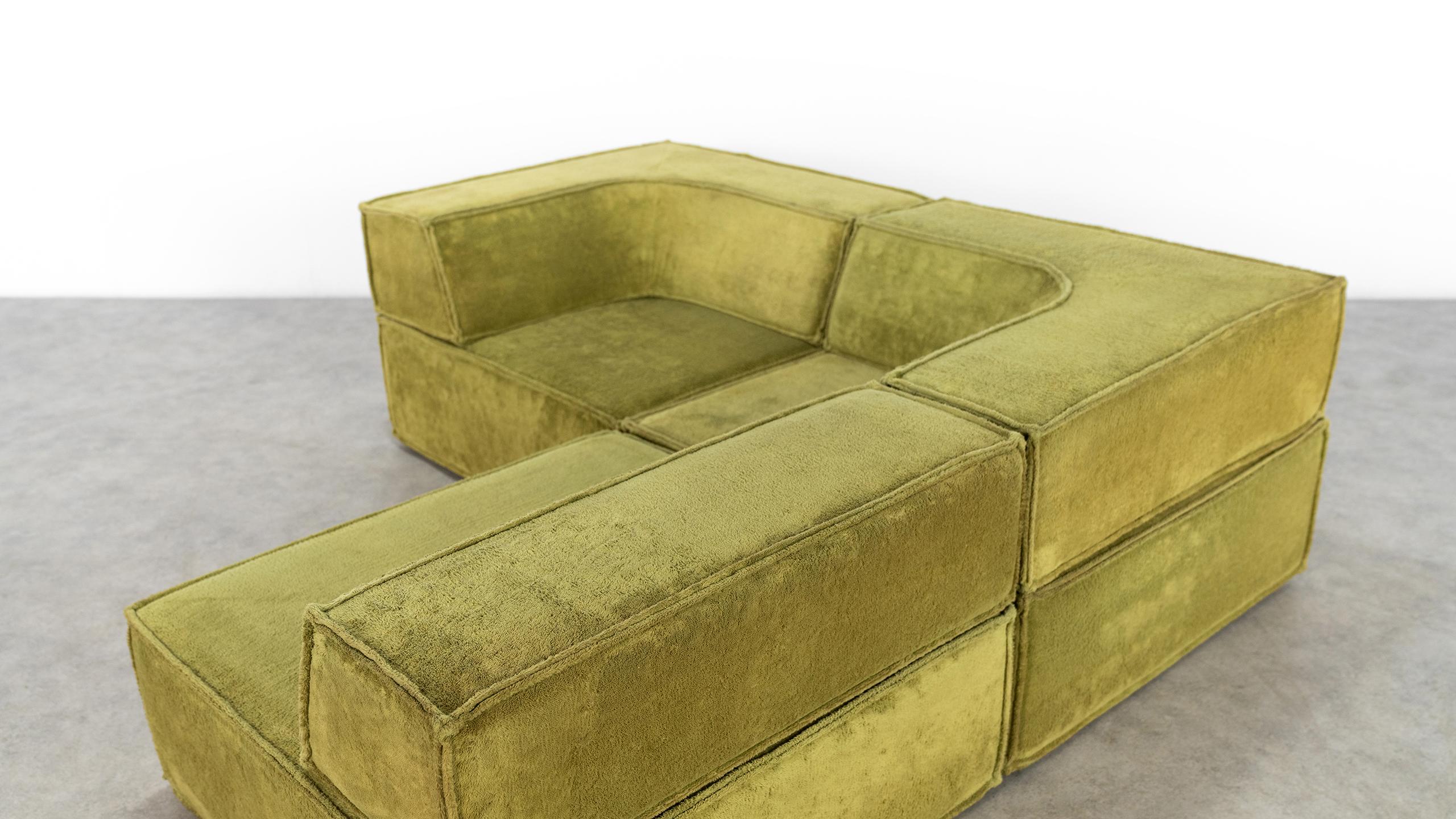 COR Trio Modular Sofa, in Green Teddy, 1972 Design by Team Form AG 5