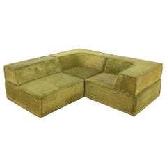 COR Trio Modular Sofa, in Green Teddy, 1972 Design by Team Form AG