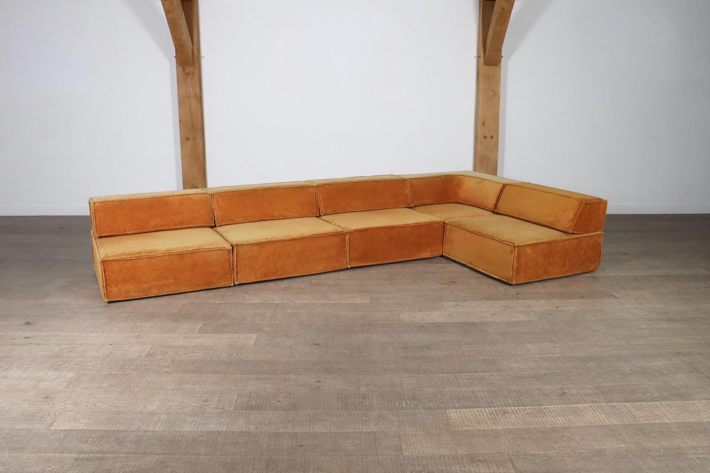 COR Trio Modular Sofa In Orange Teddy By Team Form AG, 1970s 1