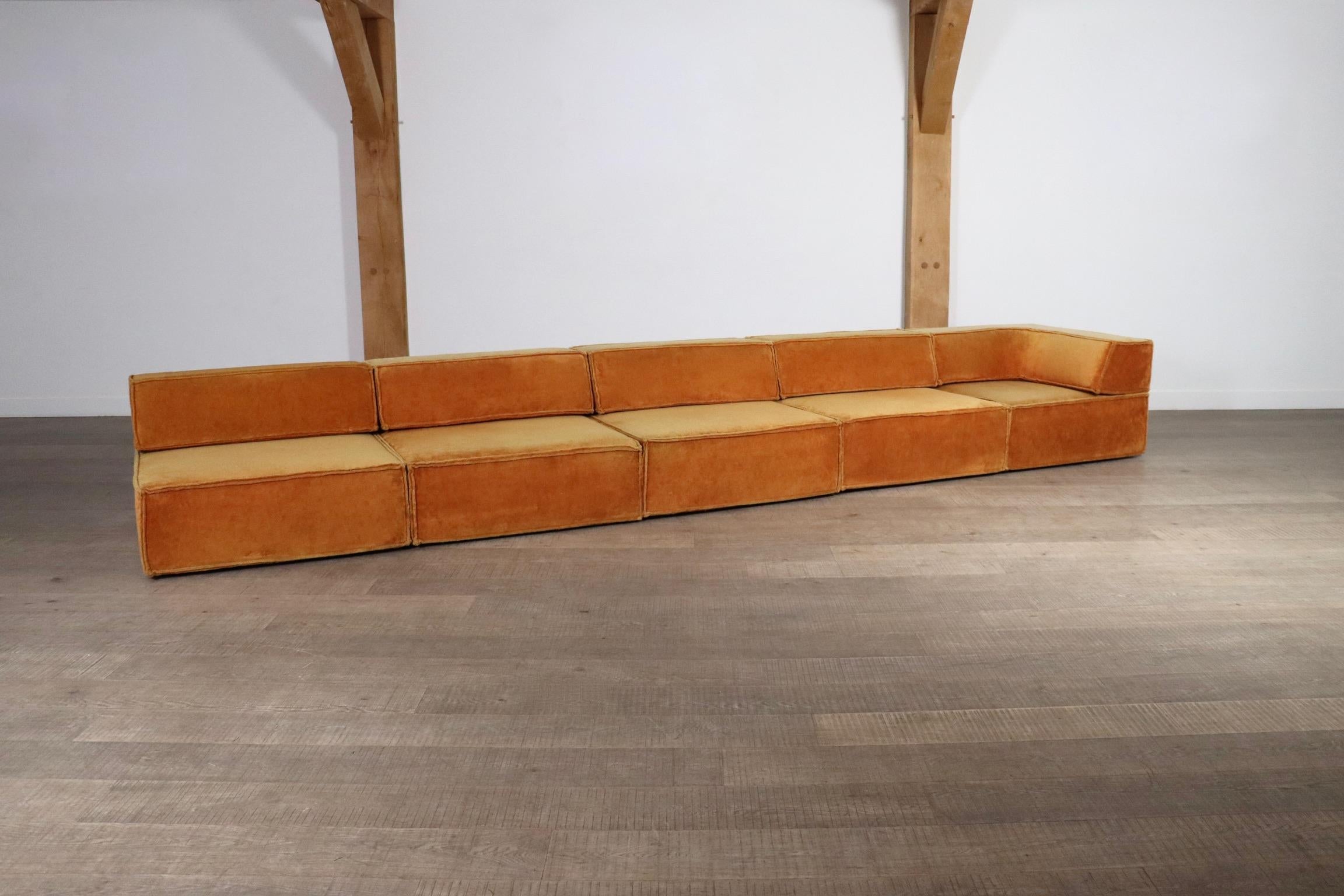 COR Trio Modular Sofa In Orange Teddy By Team Form AG, 1970s 3