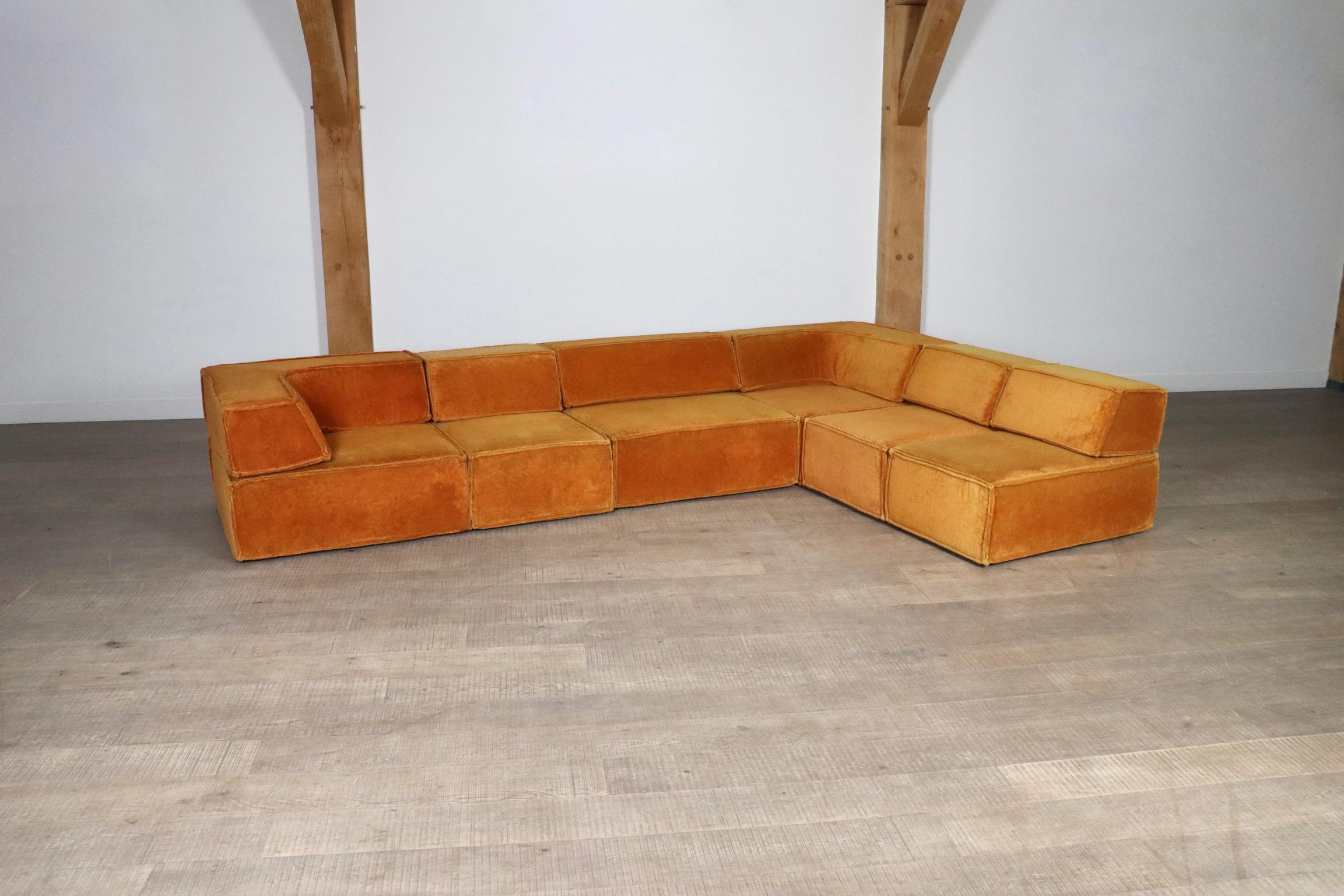 COR Trio Modular Sofa In Orange Teddy By Team Form AG, 1970sc 3