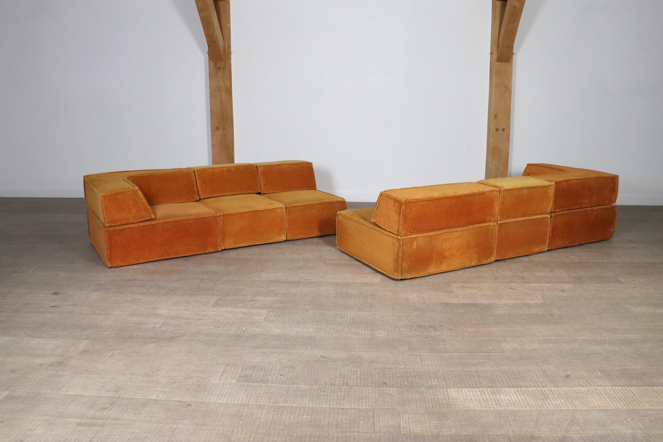 COR Trio Modular Sofa In Orange Teddy By Team Form AG, 1970sc 8