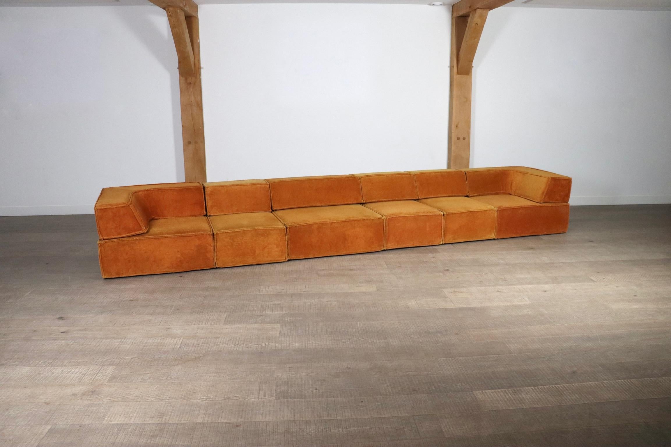 COR Trio Modular Sofa In Orange Teddy By Team Form AG, 1970sc In Good Condition In ABCOUDE, UT