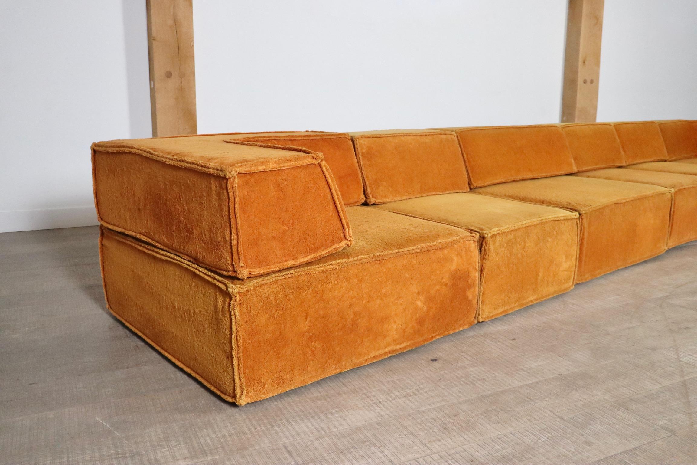 Mid-20th Century COR Trio Modular Sofa In Orange Teddy By Team Form AG, 1970sc