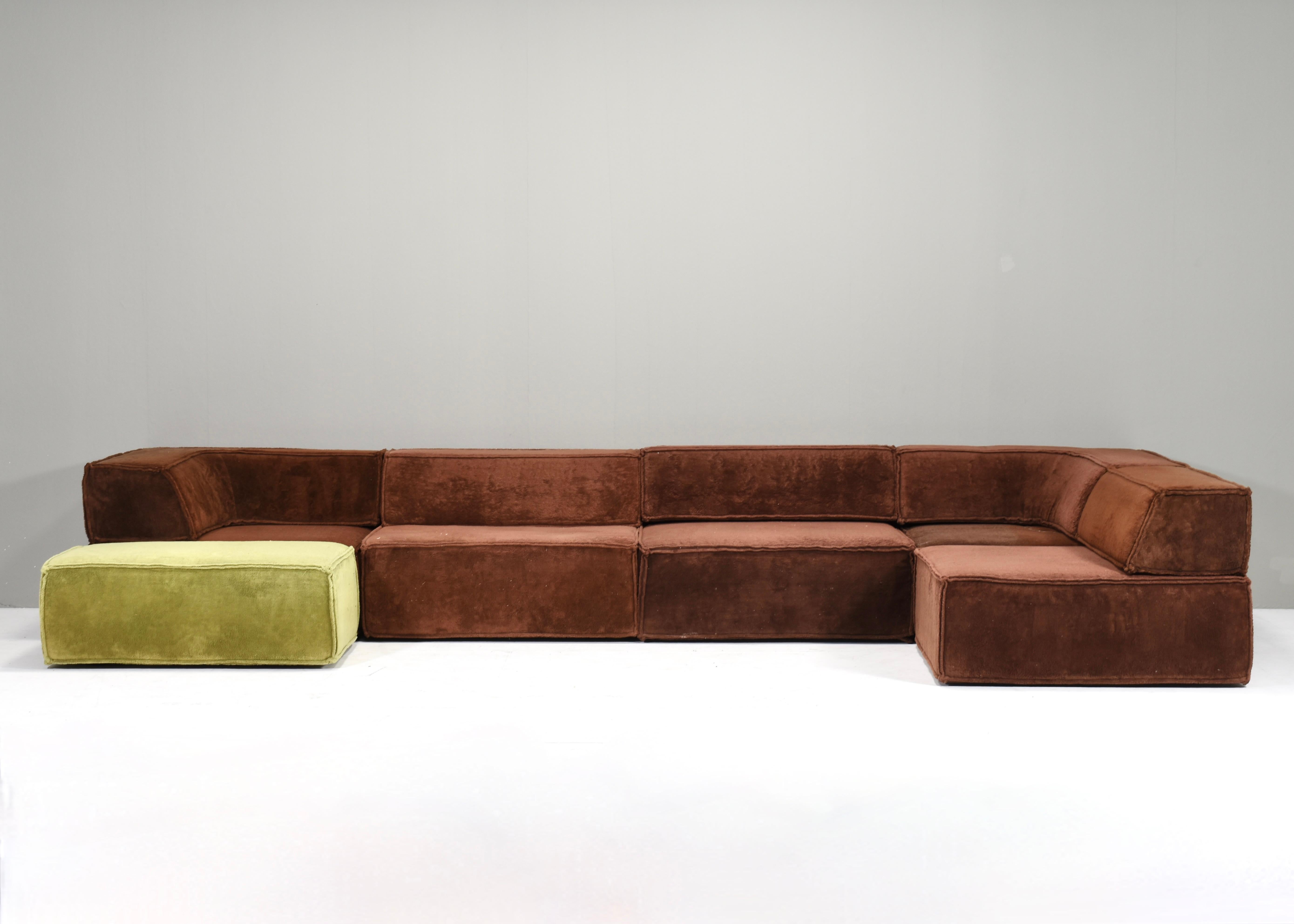 COR Trio Sectional Sofa for REUPHOLSTERING, Germany / Switzerland, 1972 In Distressed Condition For Sale In Pijnacker, Zuid-Holland