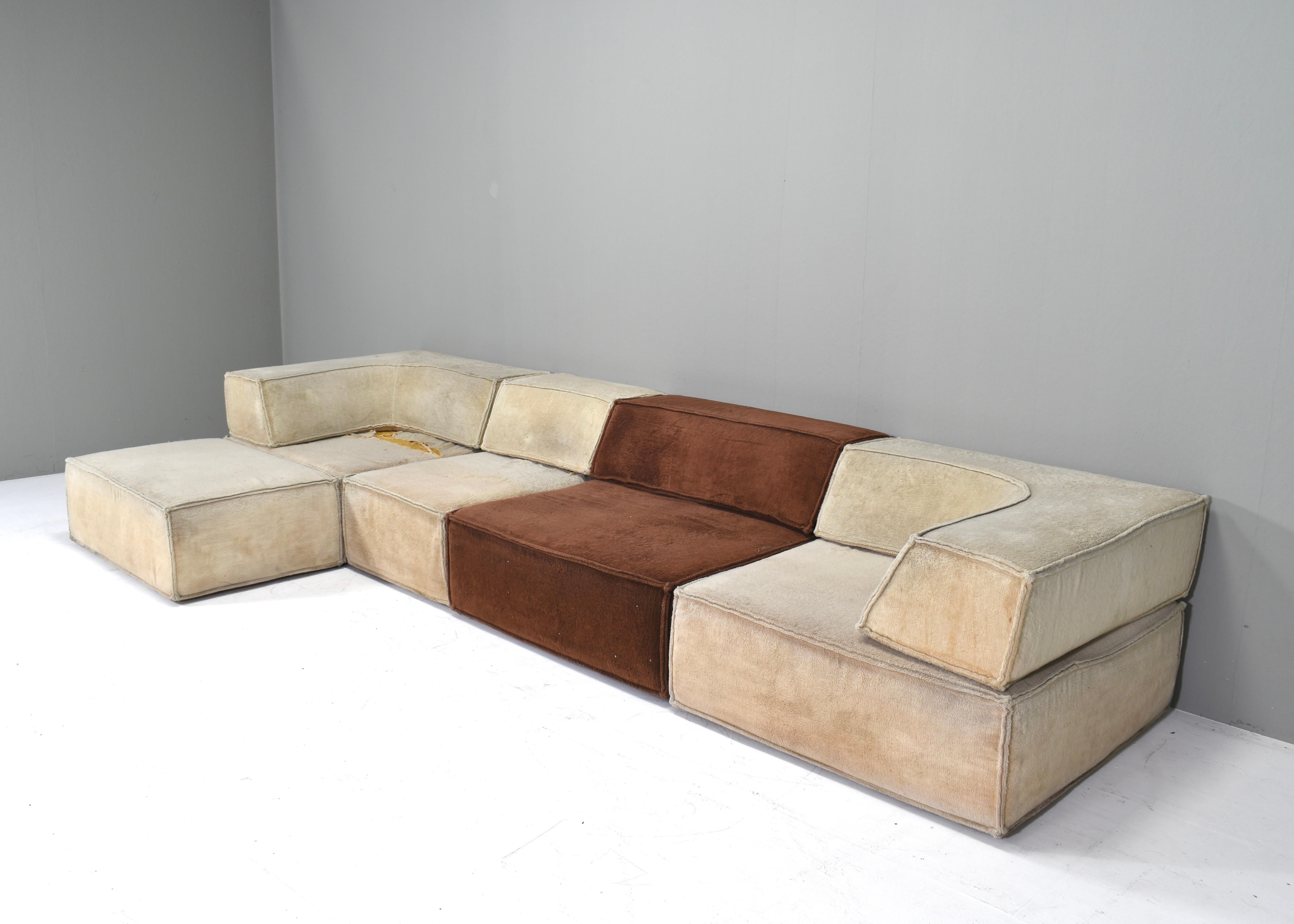 Late 20th Century COR Trio Sectional Sofa, Germany / Switzerland, 1972 | NEEDS NEW UPHOLSTERY For Sale