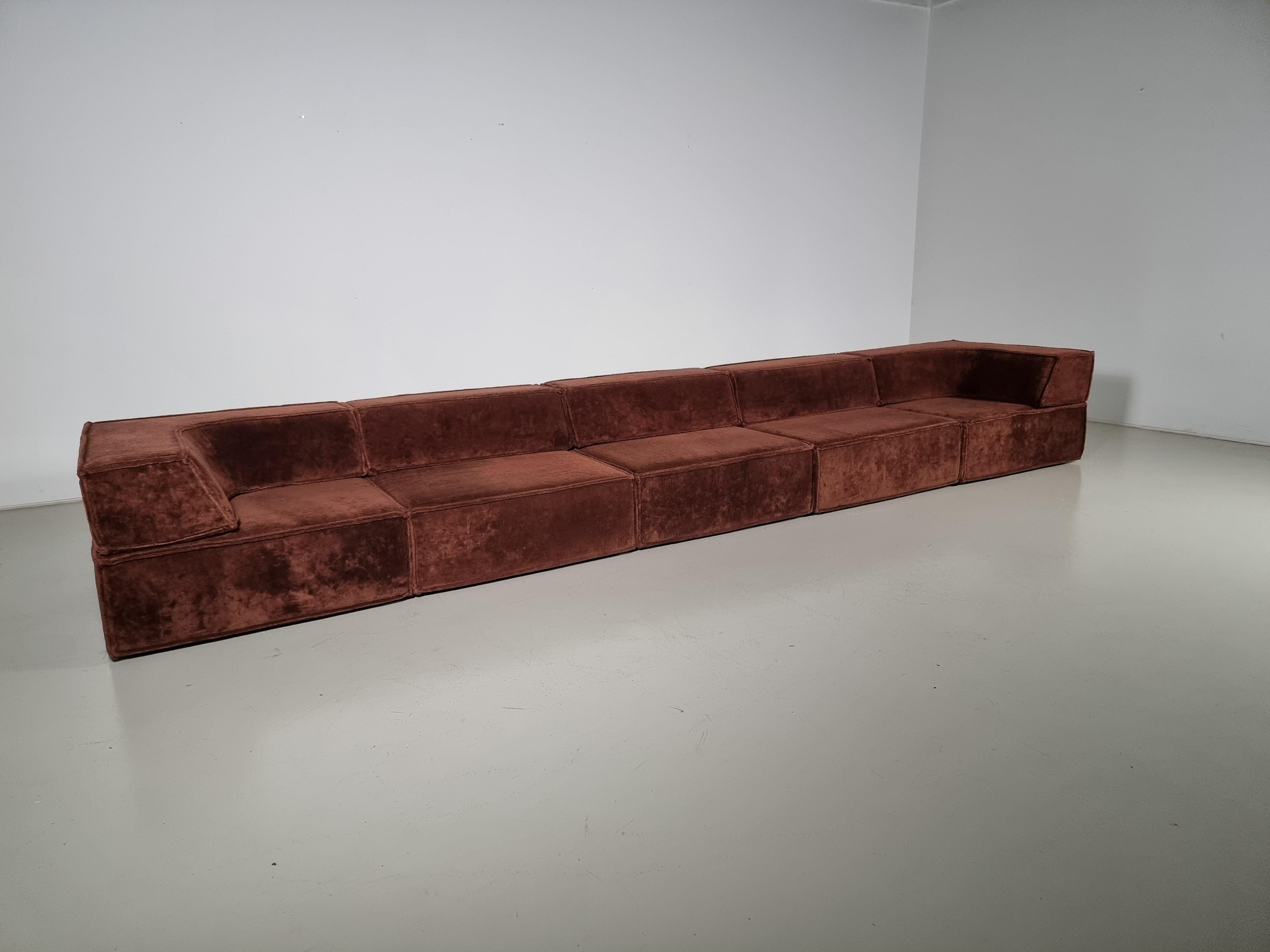 European COR Trio Sofa by Team Form Ag in brown original fabric, COR Furniture, Germany