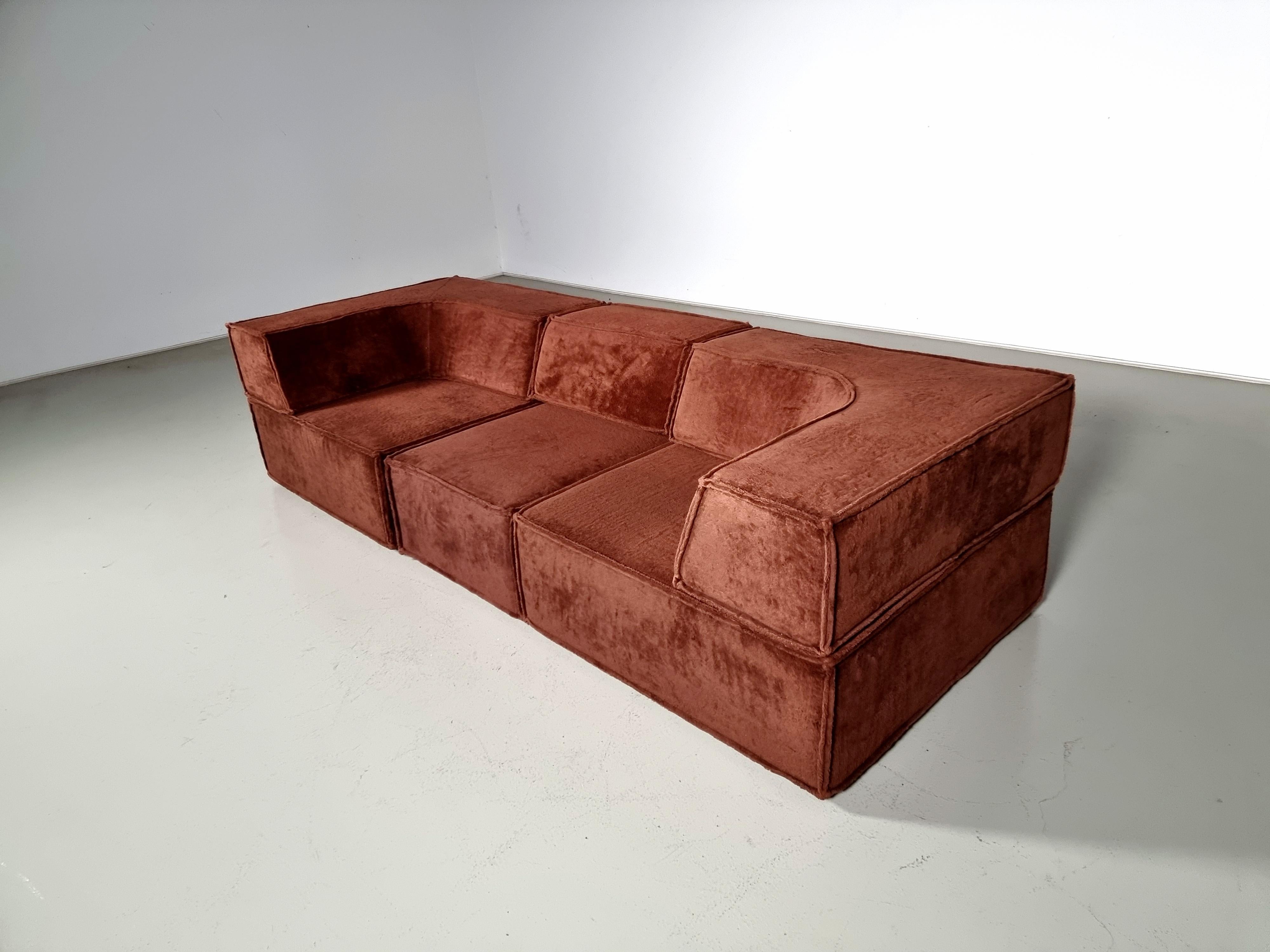 Late 20th Century COR Trio Sofa by Team Form Ag in brown original fabric, COR Furniture, Germany