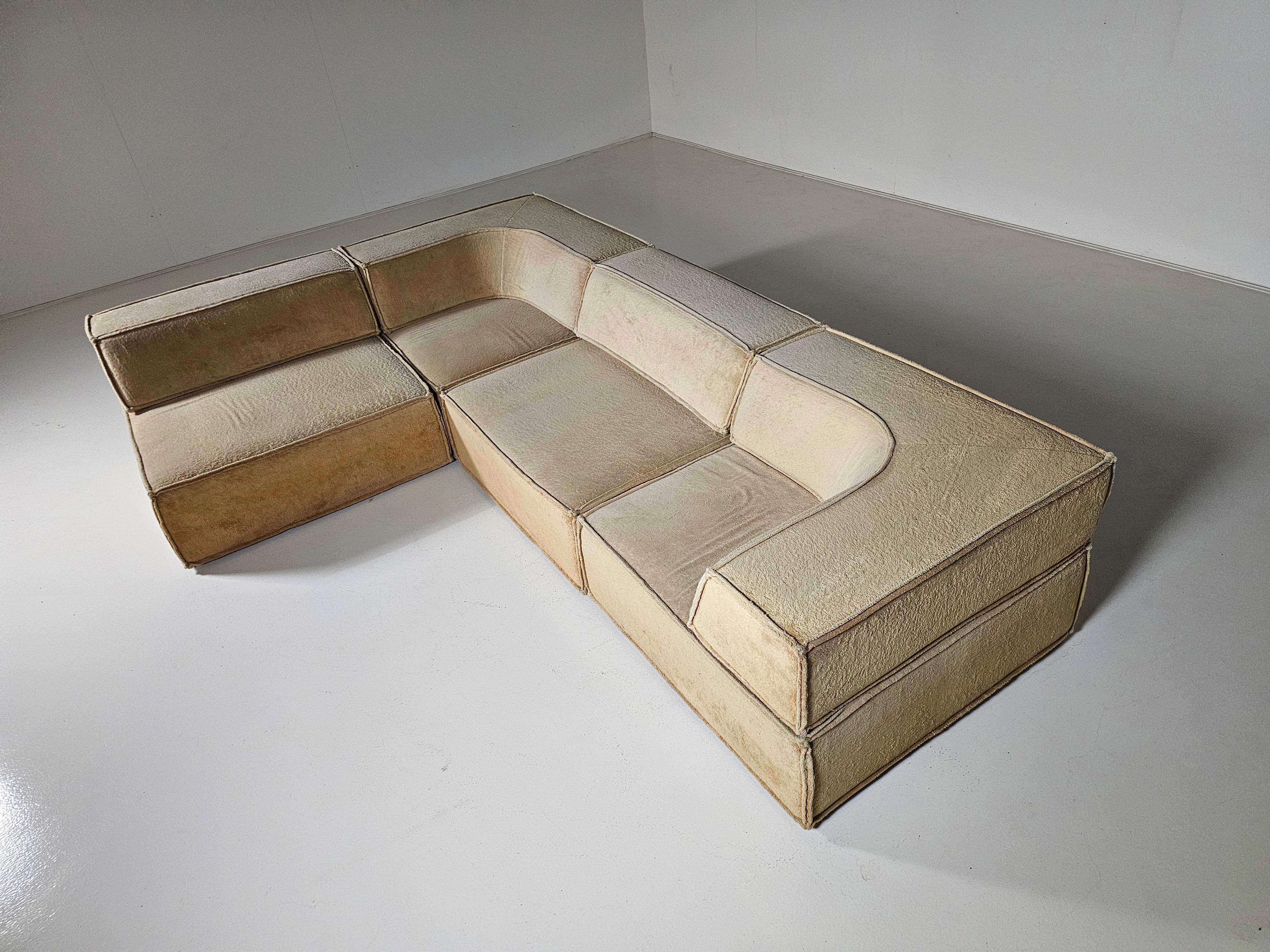 COR Trio Sofa in beigem Teddy-Stoff von Team Form AG für COR Furniture, 1970er Jahre im Angebot 4