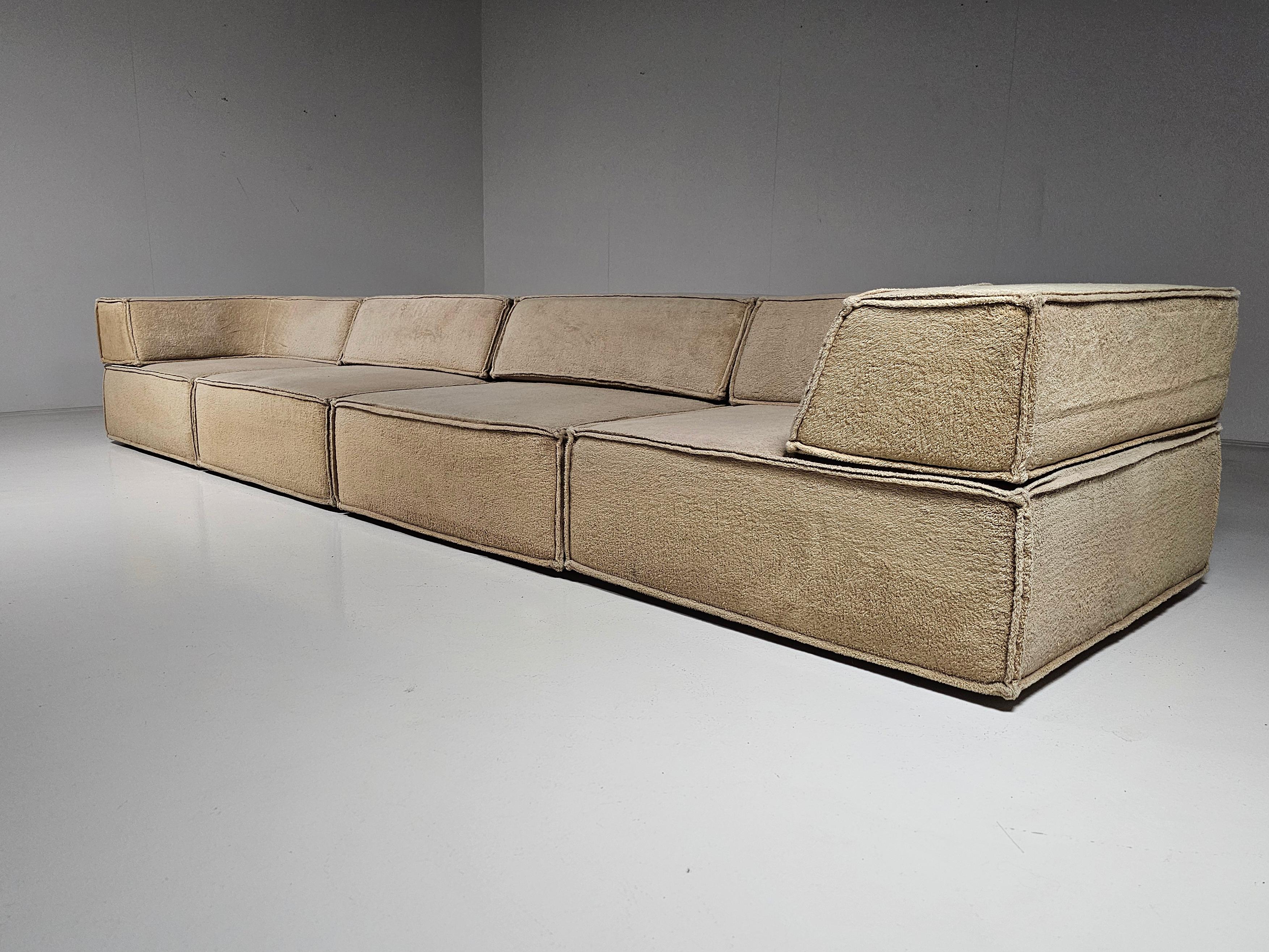 COR Trio Sofa in beigem Teddy-Stoff von Team Form AG für COR Furniture, 1970er Jahre (Europäisch) im Angebot
