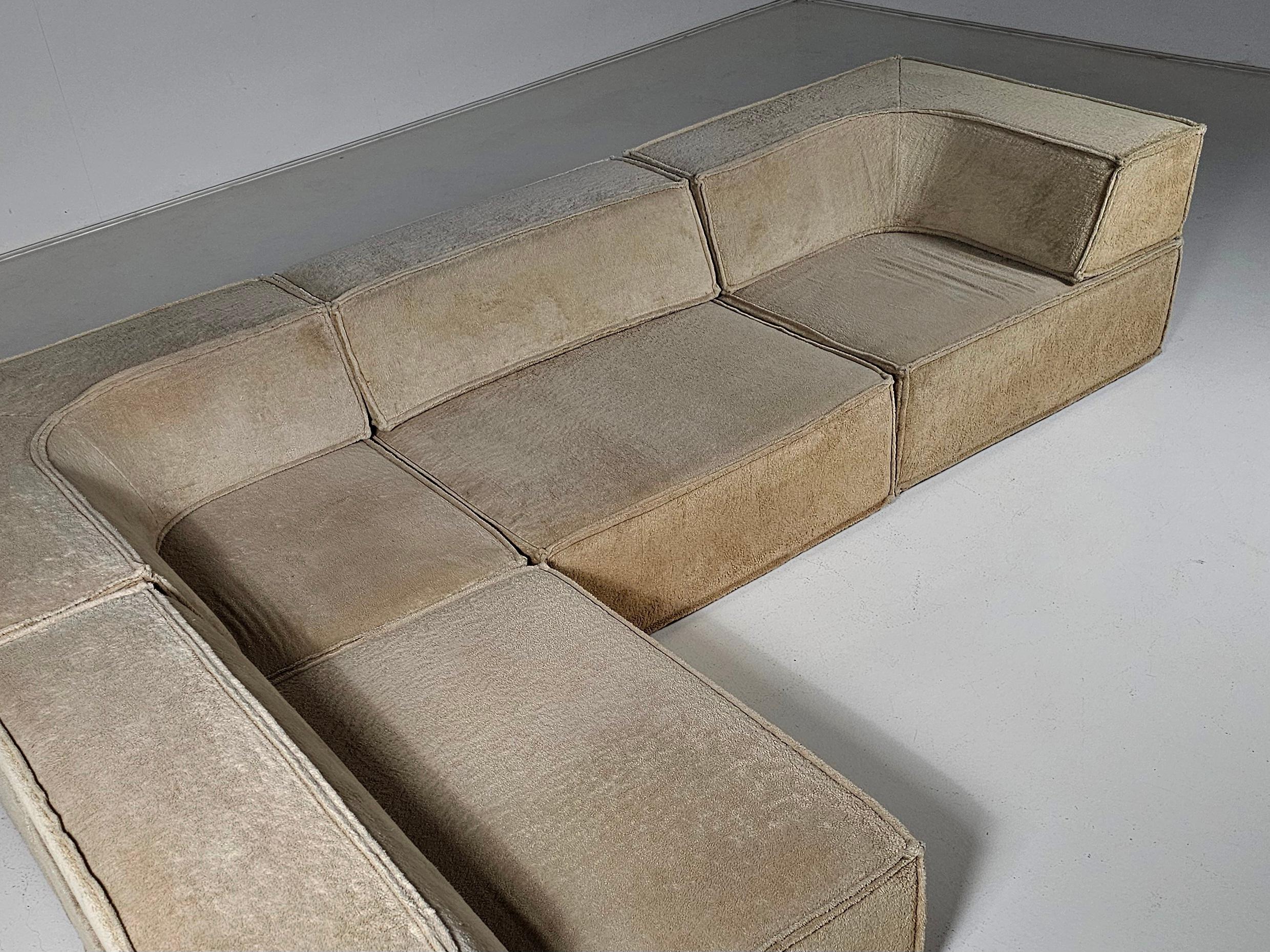 COR Trio Sofa in beigem Teddy-Stoff von Team Form AG für COR Furniture, 1970er Jahre im Angebot 2