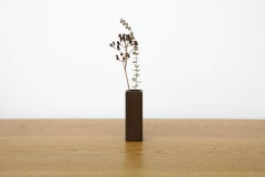 Cor Unum Architectural Ceramic Bud Vase with Earth Toned Glaze