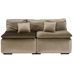 COR Velvet Soff Sofa Green Two-Seat Couch