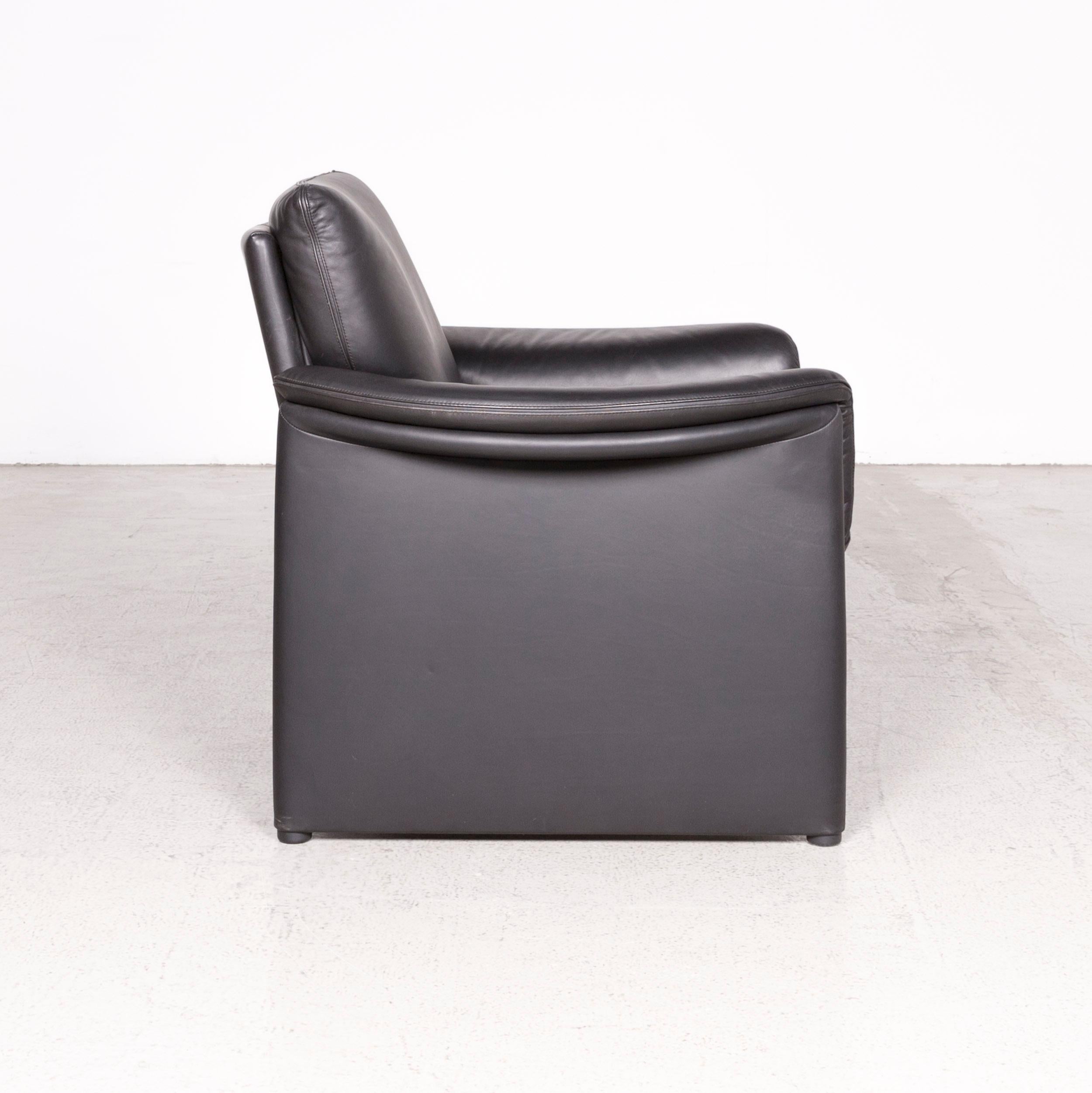 Contemporary COR Zento Designer Leather Armchair Black Genuine Leather Chair For Sale