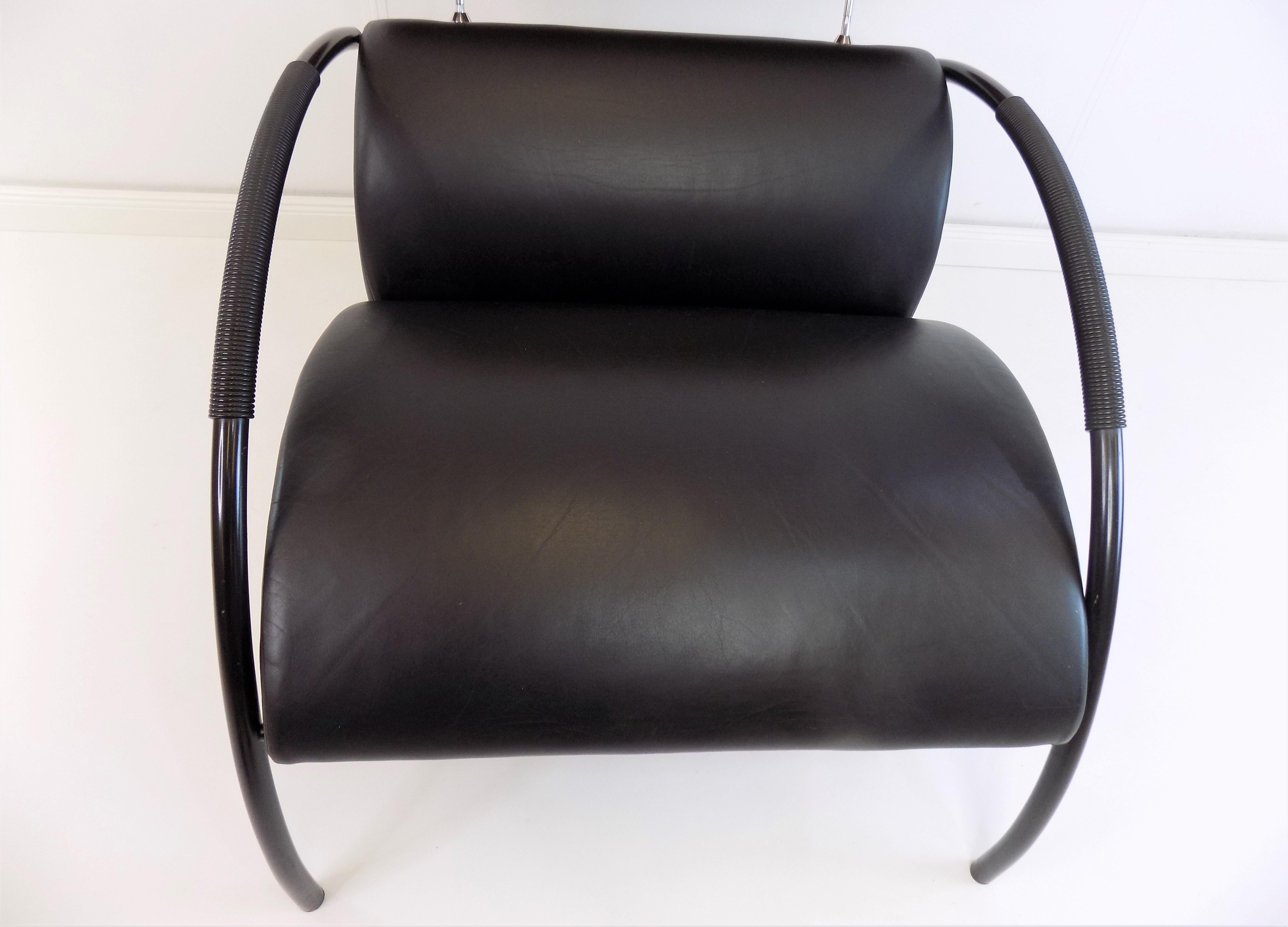 COR Zyklus Leather Armchair with Ottoman by Peter Maly 4