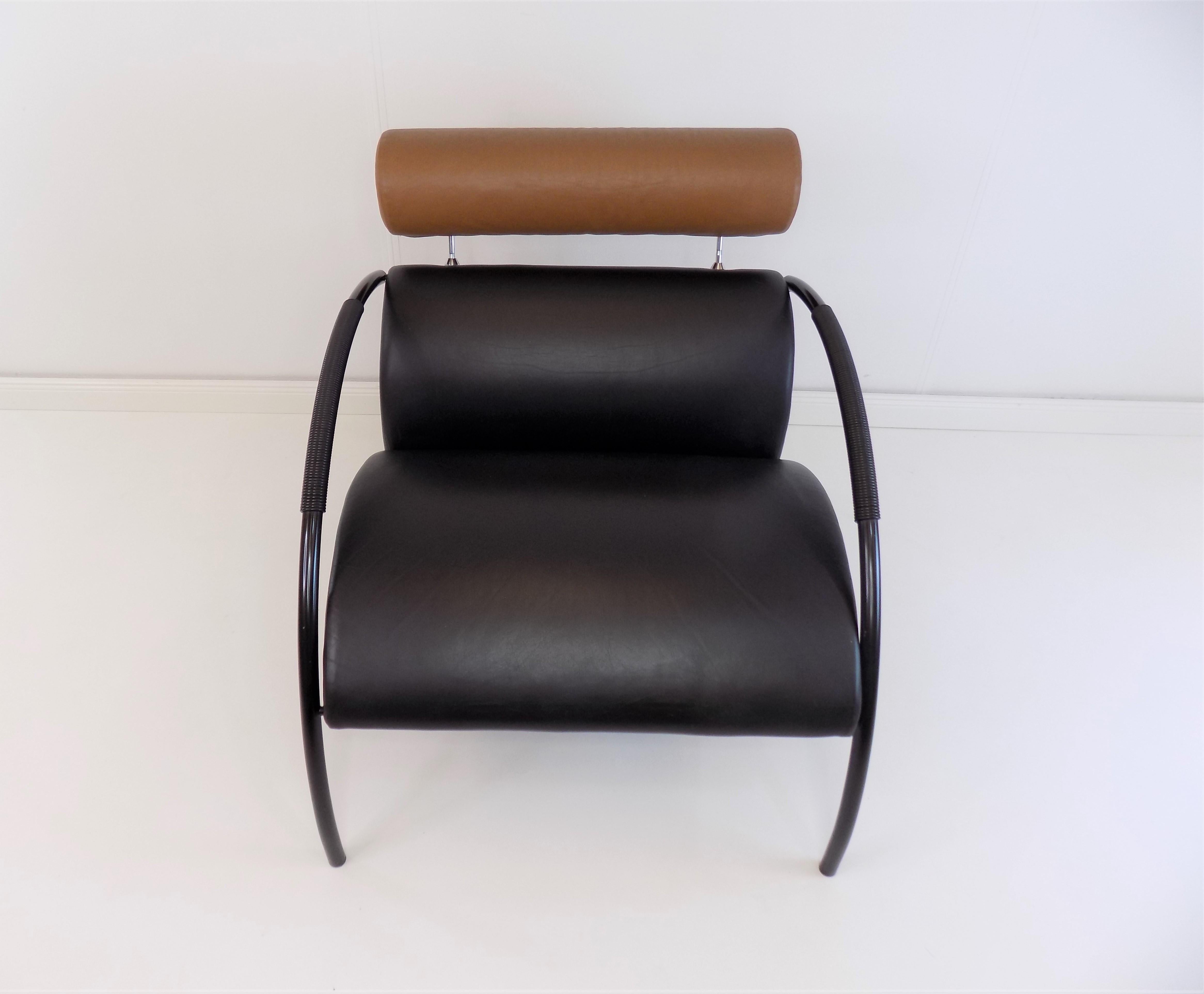 COR Zyklus Leather Armchair with Ottoman by Peter Maly 11