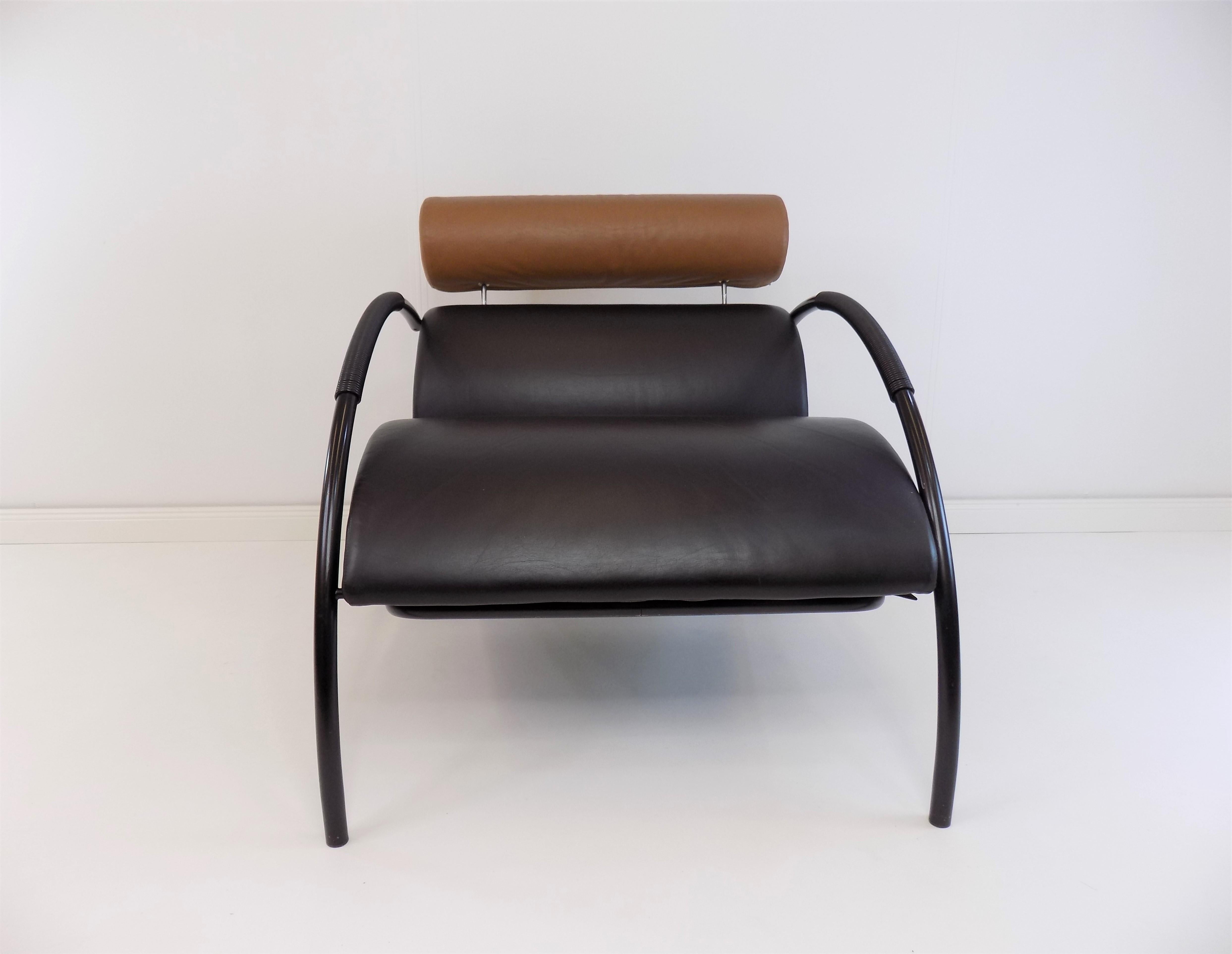 COR Zyklus Leather Armchair with Ottoman by Peter Maly 2
