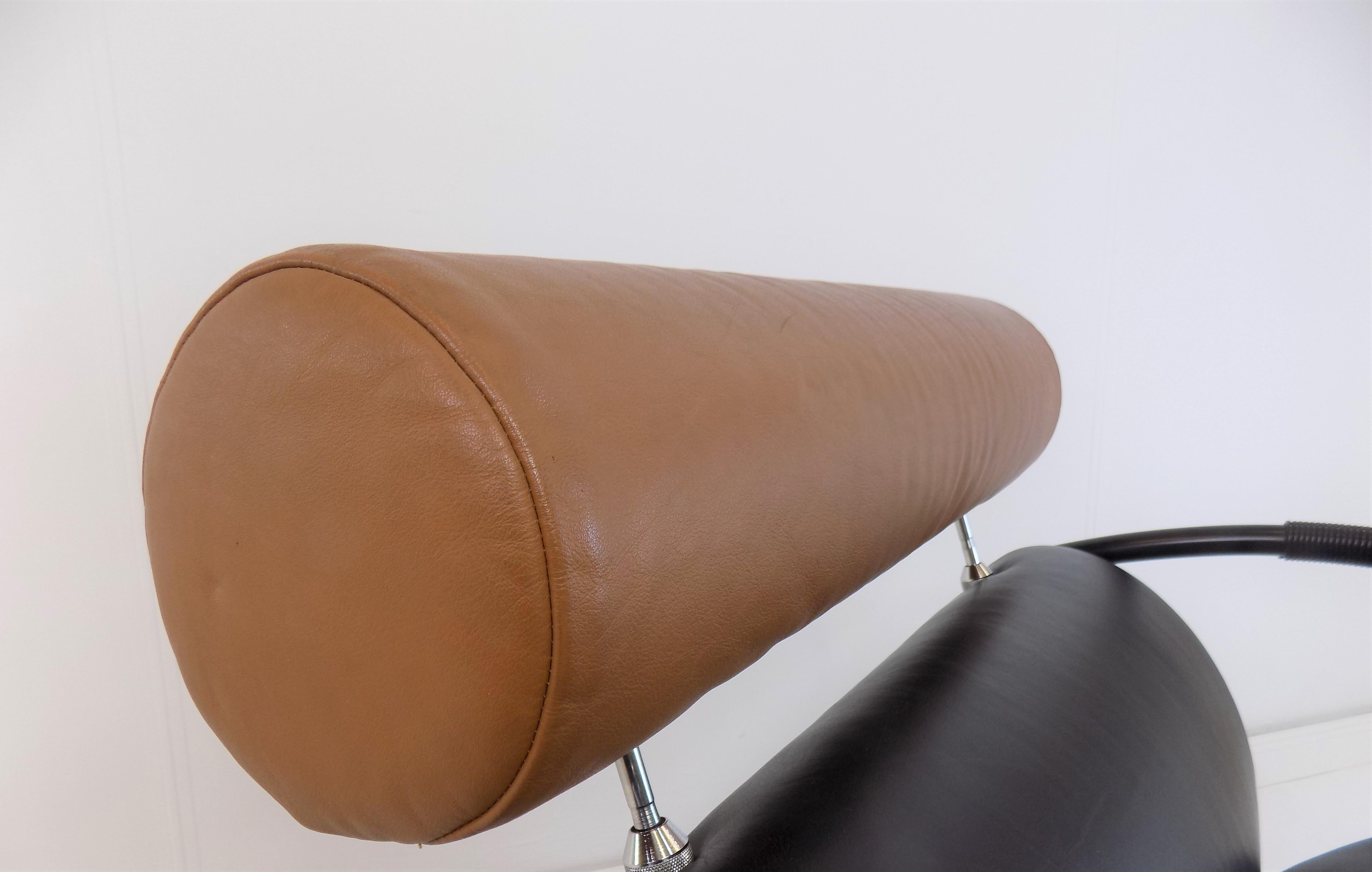 COR Zyklus Leather Armchair with Ottoman by Peter Maly 3