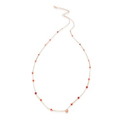 Cora Long Necklace in 14K Rose Gold by Selda Jewellery