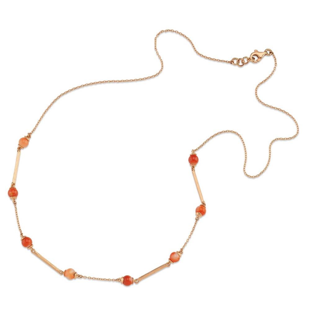 Cora short necklace in 14k rose gold by Selda Jewellery

Additional Information:-
Collection: Treasures of the sea collection
14K Rose gold
Chain length 47cm