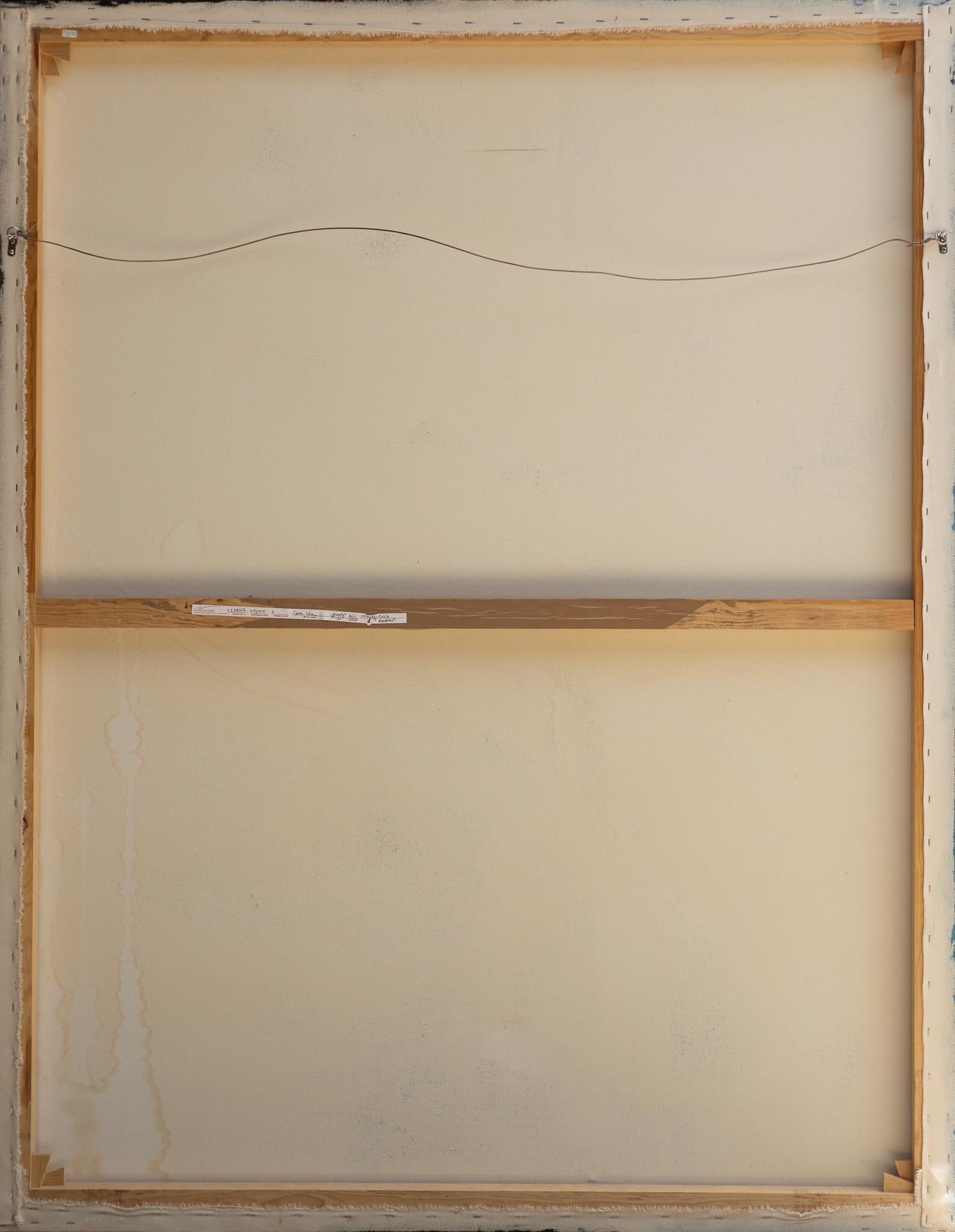 Mezzo cerchio astratto - Abstract Painting Grigio di Cora Van