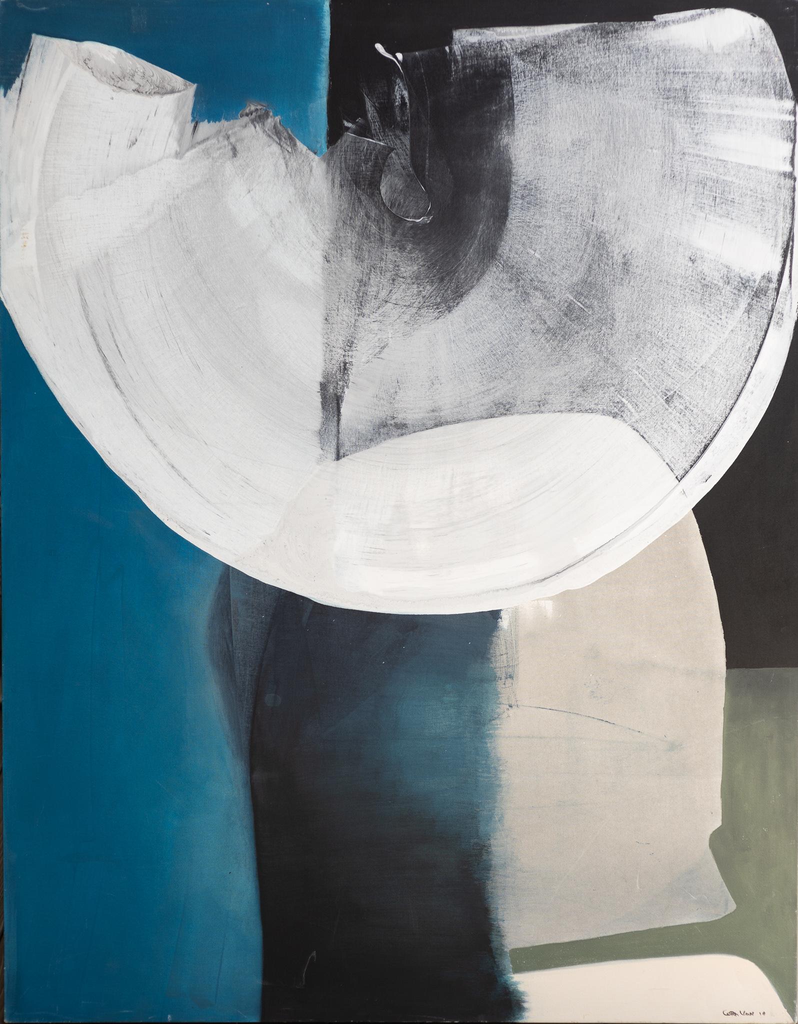 Abstract Painting di Cora Van - Mezzo cerchio astratto