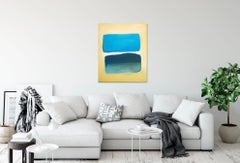 Giallo e blu astratto minimalista