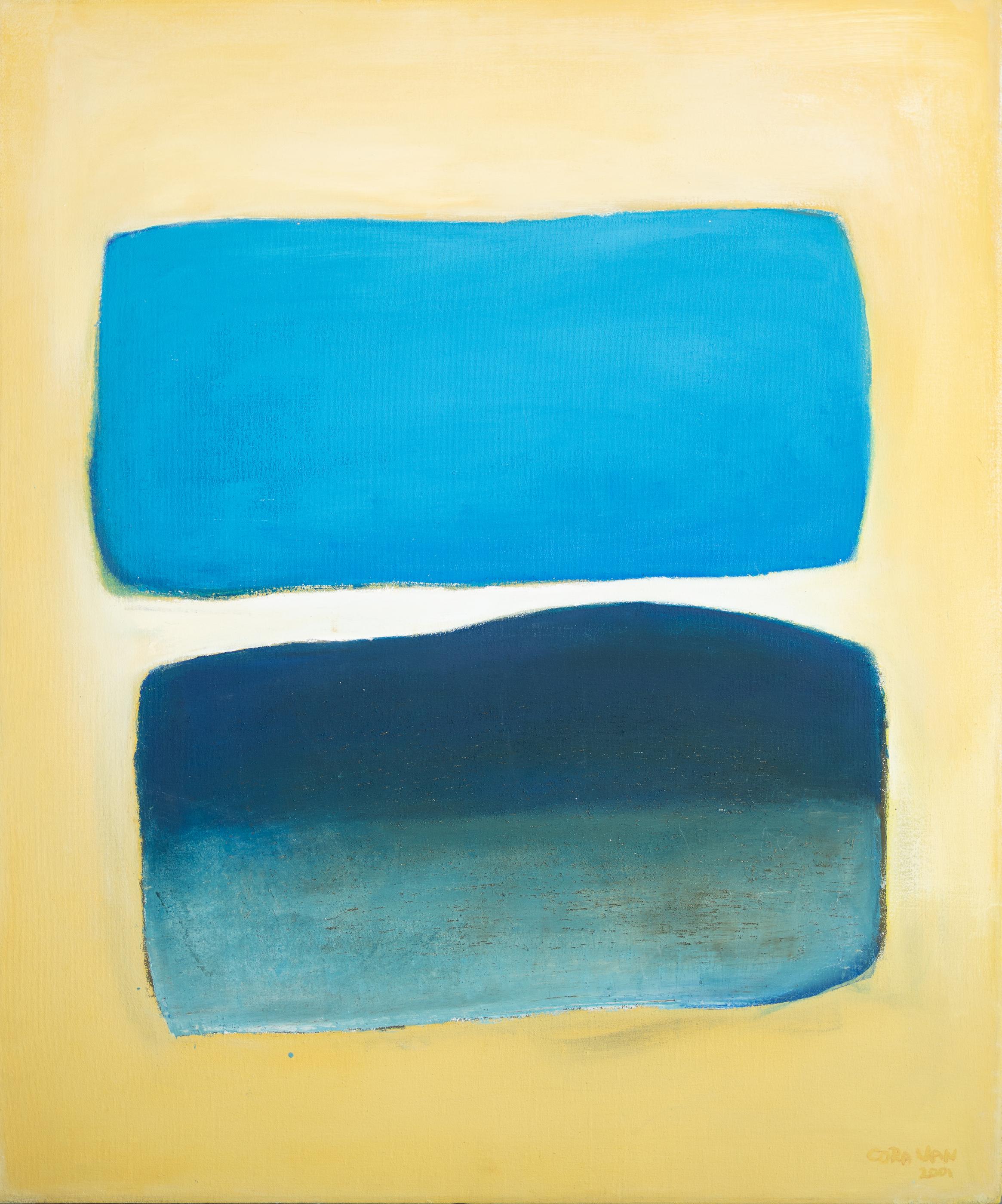 Giallo e blu astratto minimalista