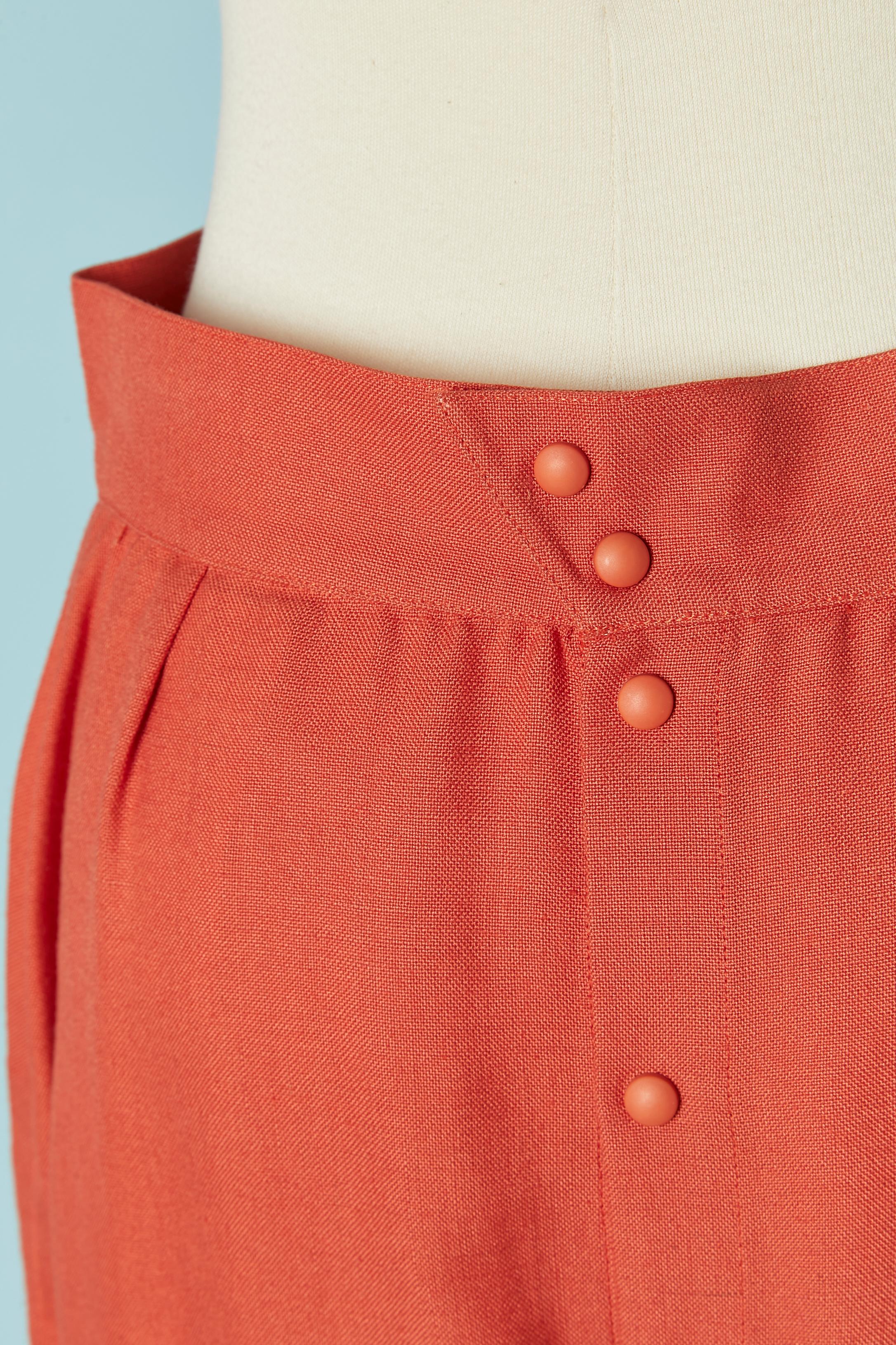 Gonna-suit in rayon e lino Corail Thierry Mugler in vendita 4