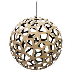 Coral 100 Pendant Lamp in 1 Side Painted Bamboo Plywood by David Trubridge