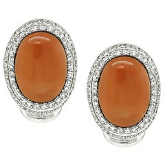 Pendientes Coral 1,20ct Diamante