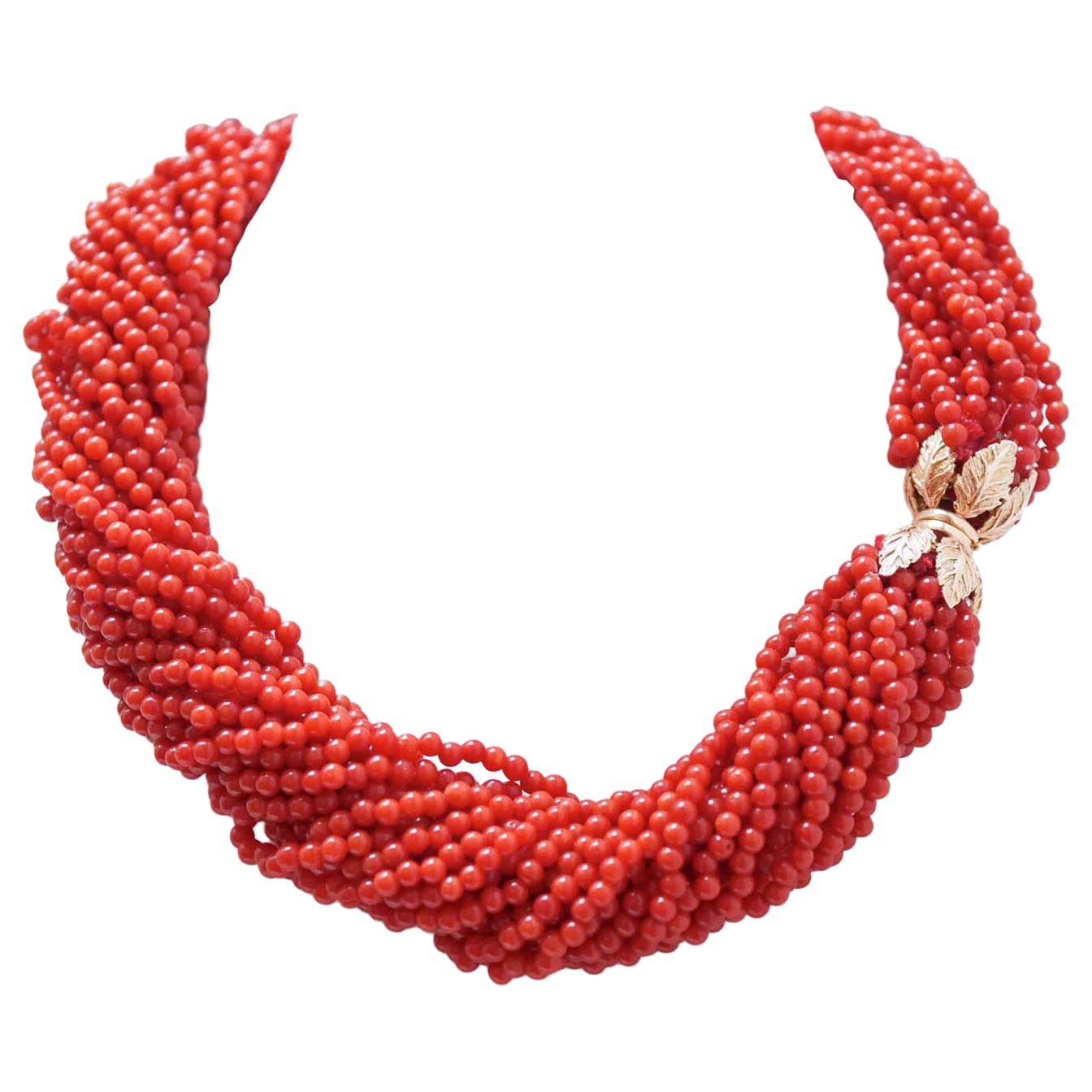 Coral, Collana in oro rosa 14 kt.