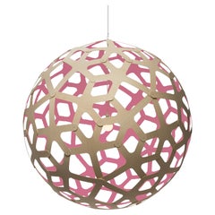 Lámpara colgante Coral 160 de contrachapado de bambú, de David Trubridge