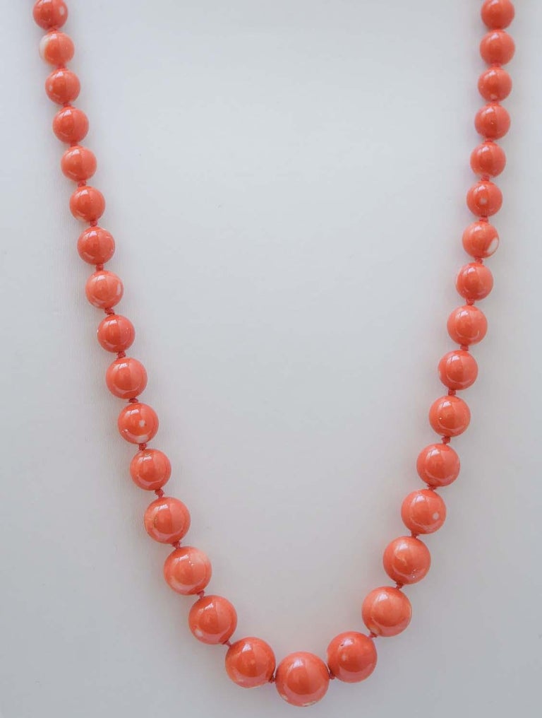 Collier Or 18 Carats Avec Corail – Orange Boules Occasion