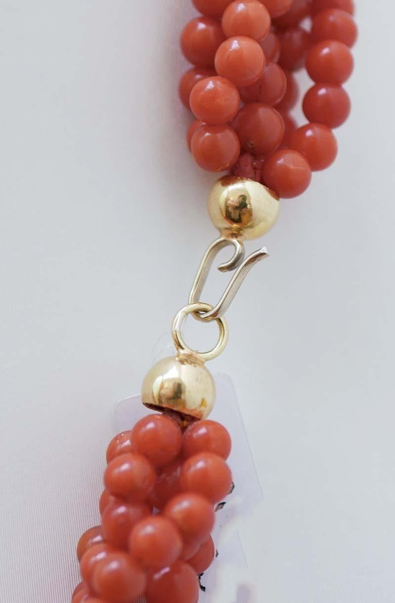 Rétro Corallo, collana Torchon in oro giallo 18 carati. in vendita