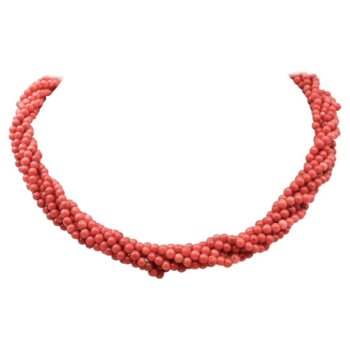 Collar Torchon Coral, Oro Amarillo 18 Kilates