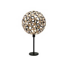 Coral 40 Table Lamp in 1 Side Painted Bamboo Plywood by David Trubridge