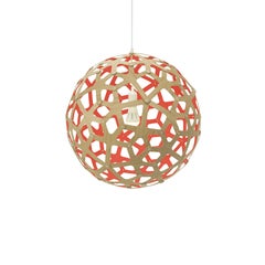 Coral 80 Pendant Lamp in Bamboo Plywood by David Trubridge