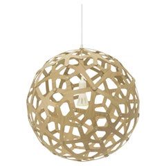 Coral 80 Pendant Lamp in Bamboo Plywood by David Trubridge