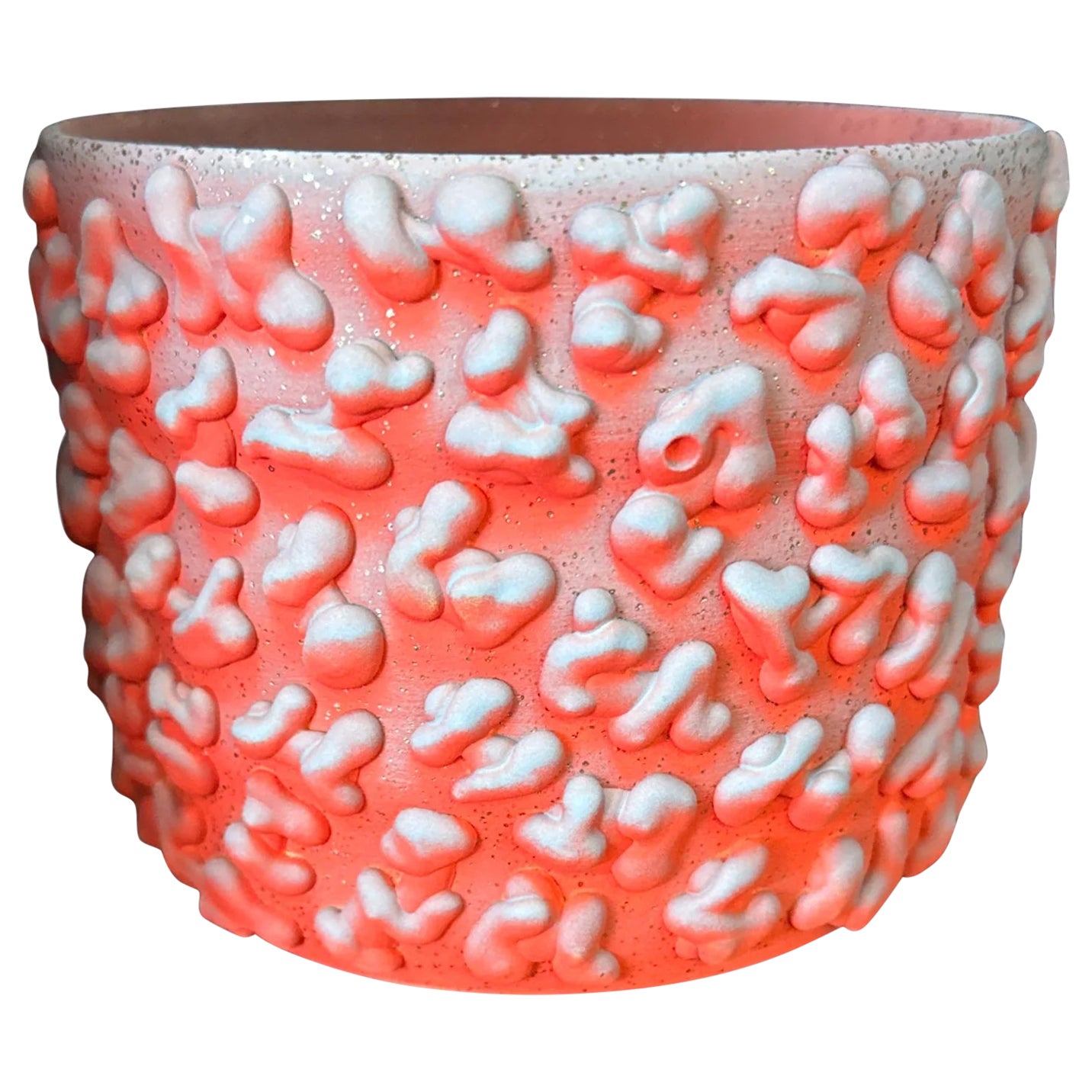 Coral Amoeba Ombre Sparkle Planter