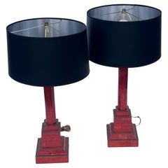 Coral and Bronze detailed Lamps