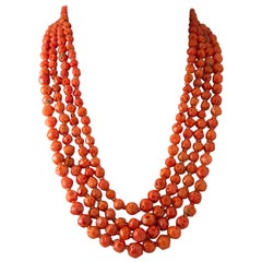 Coral Multi-Strand Necklaces