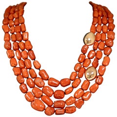 Coral Multi-Strand Necklaces