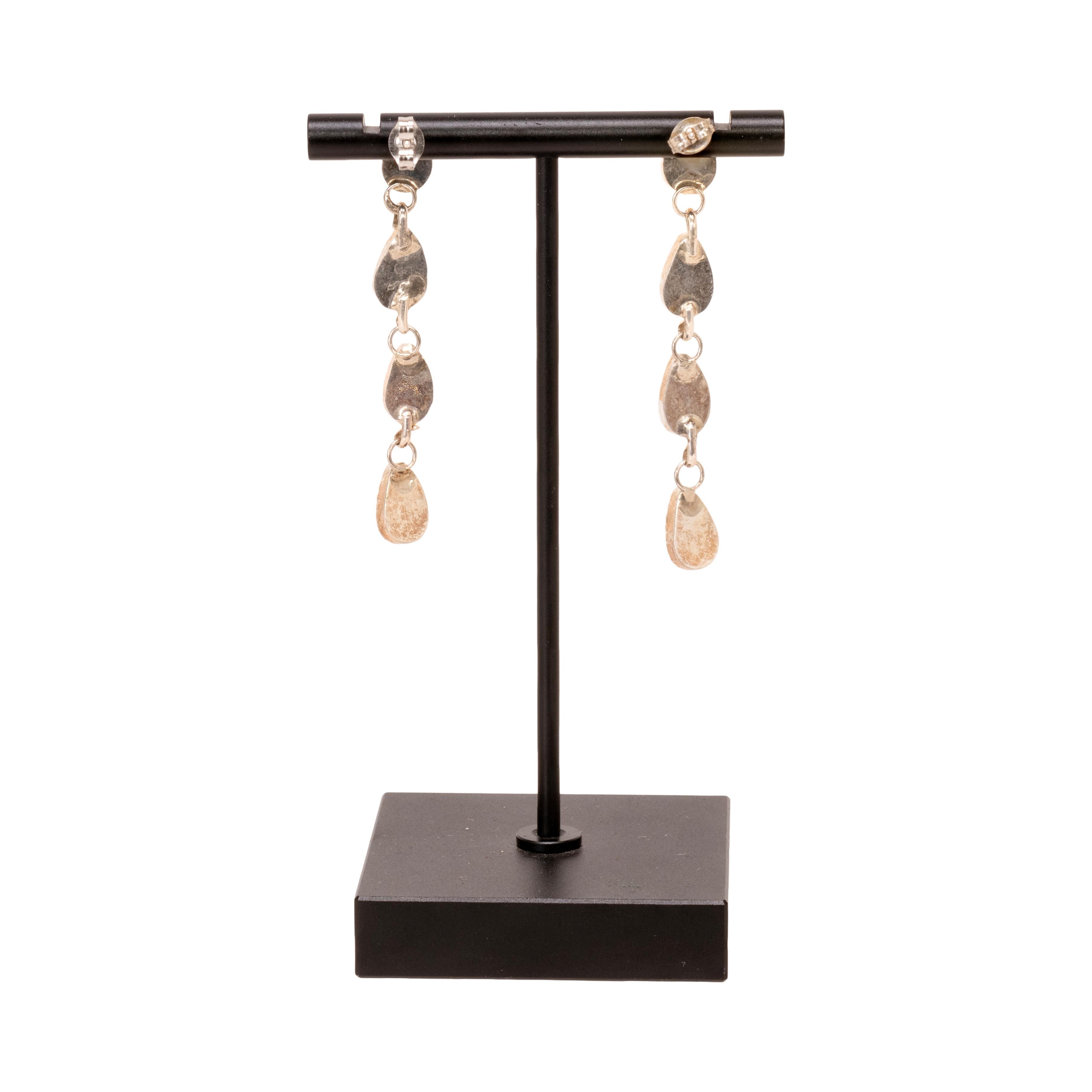 Coral and Sterling Drop Earrings im Angebot 1