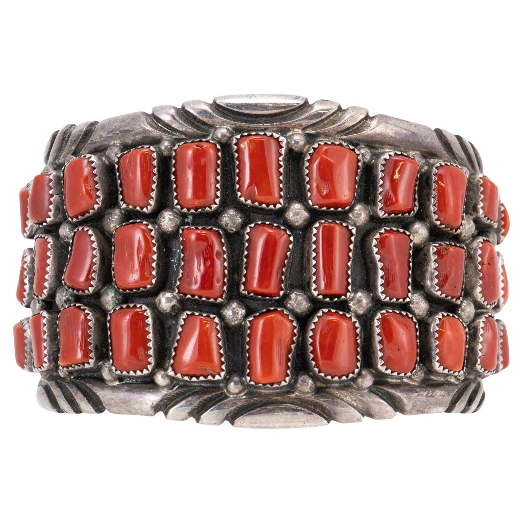 Bracciale in corallo e argento sterling