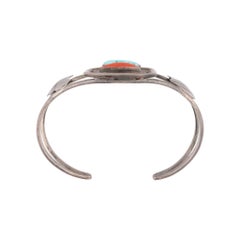 Coral and Turquoise Cuff Bracelet