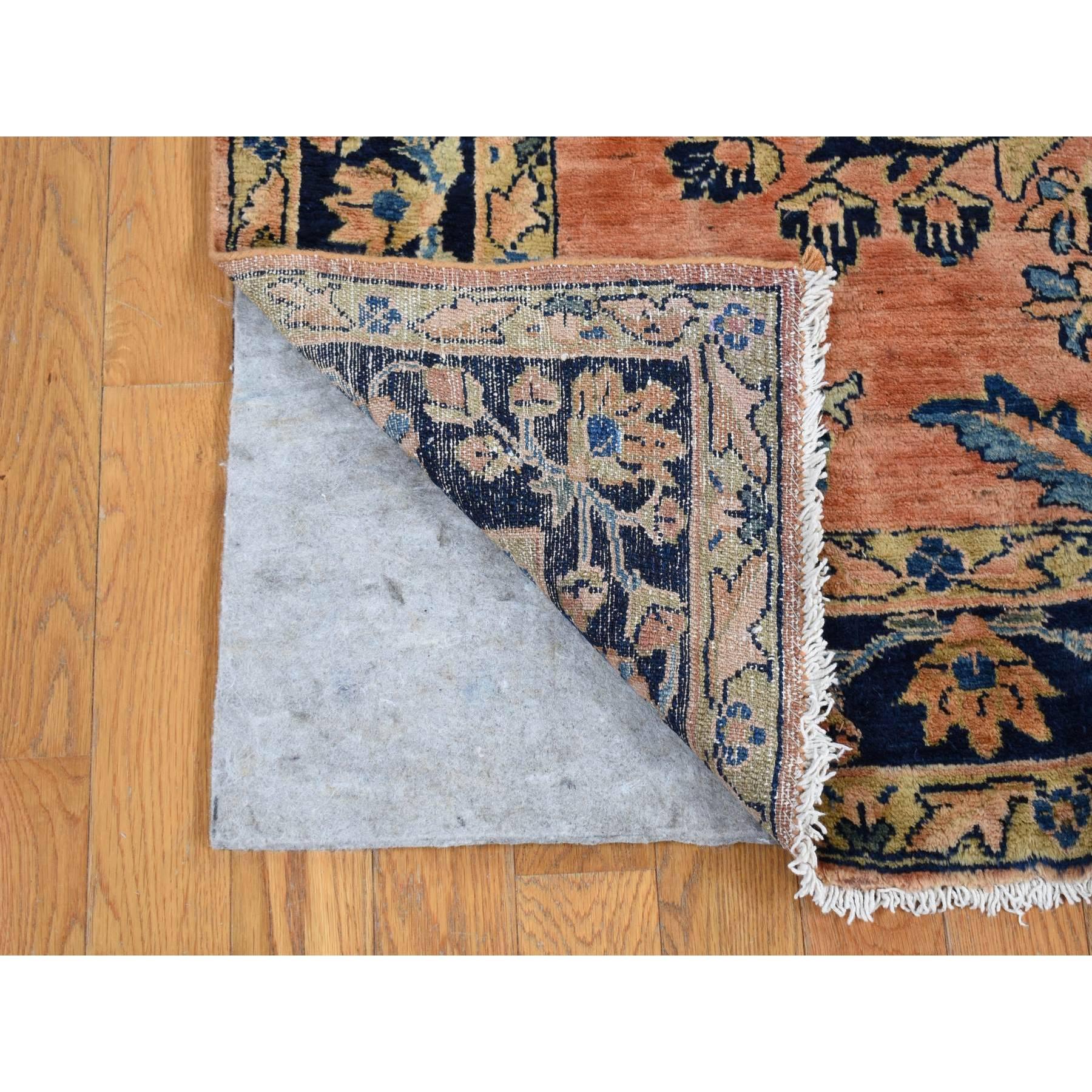 This fabulous hand-knotted carpet has been created and designed for extra strength and durability. This rug has been handcrafted for weeks in the traditional method that is used to make exact rug size in feet and inches : 4'9