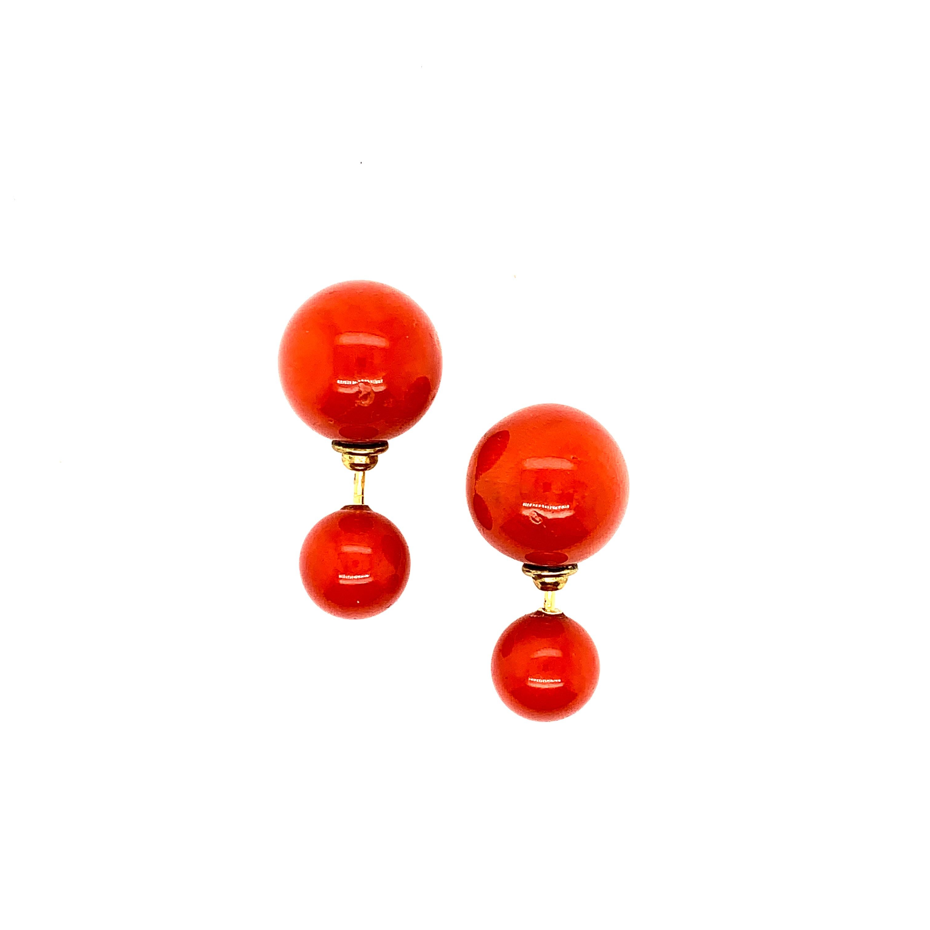 This lovely and so rich shade of coral earring says it all, this tribal ball earring is a beauty.

Closure: Push on

18K: 1.95gms
Coral: 53.56cts